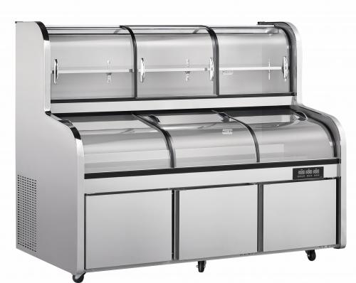 三温五台阶圆弧移门冰台